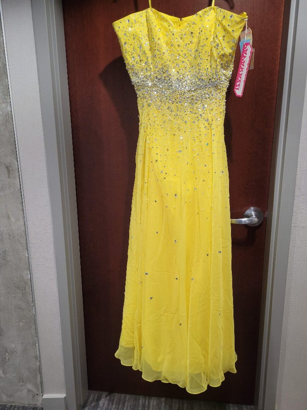 Mori Lee 95090 Size 24 Yellow Prom Dress